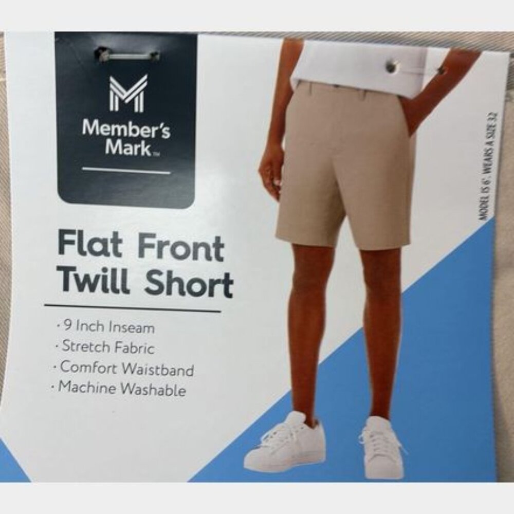 Member's Mark - Men's Everyday Flat Front Twill Short - Size 32